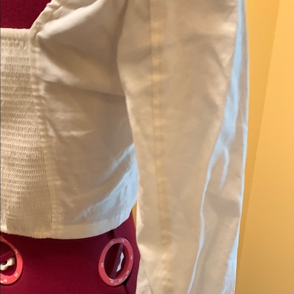 Babaton Hadwyn White Fitted Crop Blouse - Picture 8 of 12